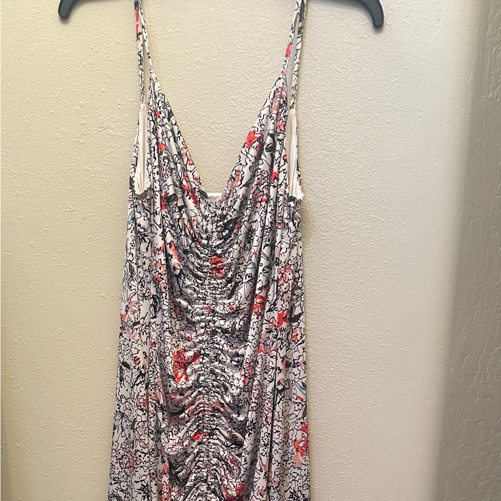 Guess Black and White Ruched  Dress